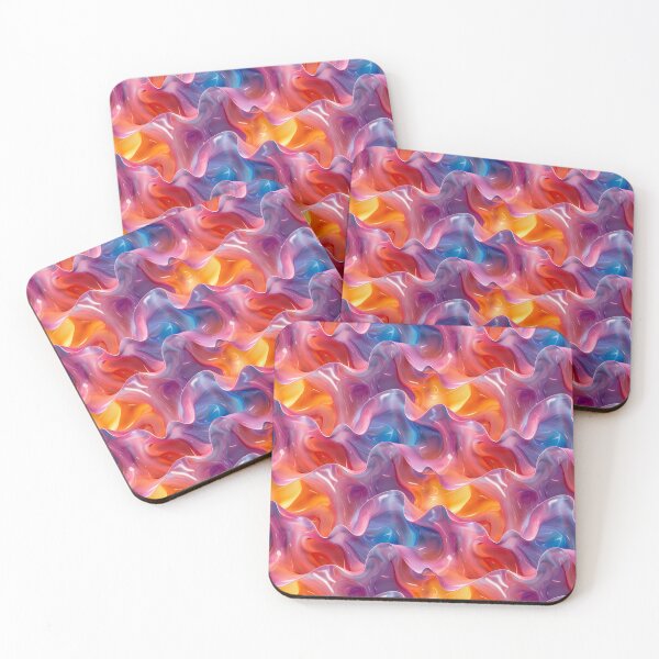 Item preview, Glossy Iridescent Liquid Waves Abstract Pattern designed and sold by NTGUILTY.