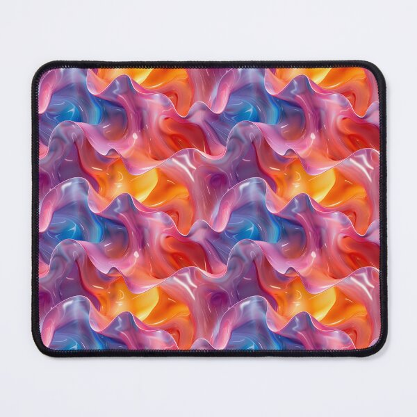 Item preview, Glossy Iridescent Liquid Waves Abstract Pattern designed and sold by NTGUILTY.