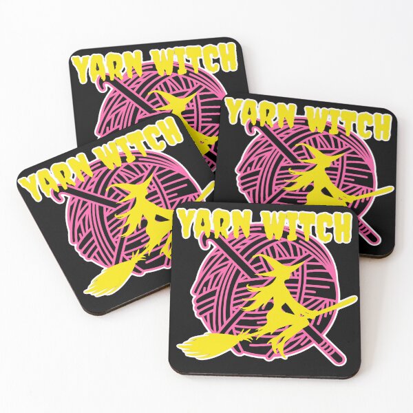 Item preview, Yarn Witch Neon Sticker Yellow designed and sold by ArtyWares.