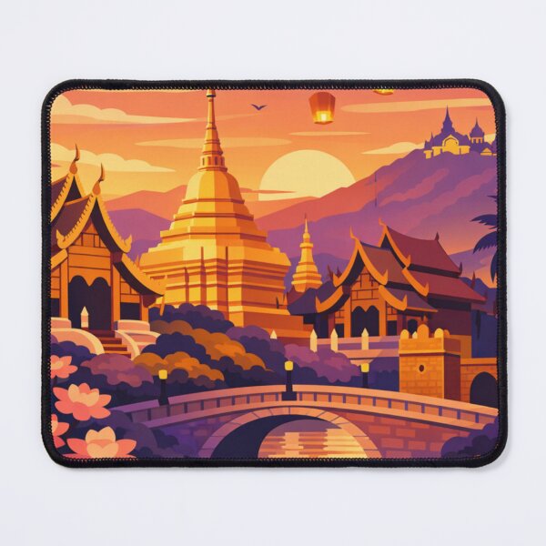 Item preview, Chiang Mai Travel Poster designed and sold by MatthewHeights.