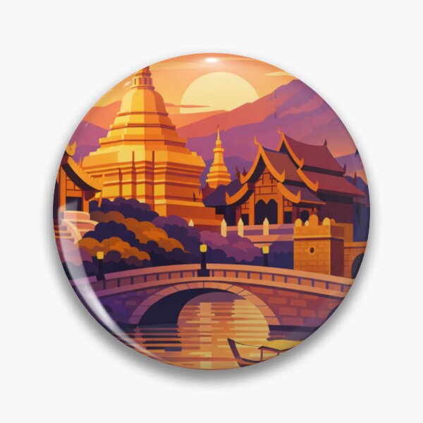 Item preview, Chiang Mai Travel Poster designed and sold by MatthewHeights.