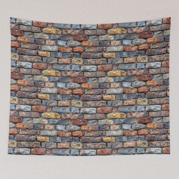 Item preview, Rustic Weathered Stone and Brick Wall Pattern designed and sold by NTGUILTY.