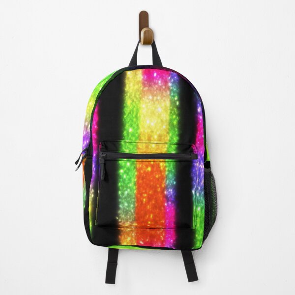 Item preview, Neon Rainbow Glitter Stripe Pattern designed and sold by bubblegoth.