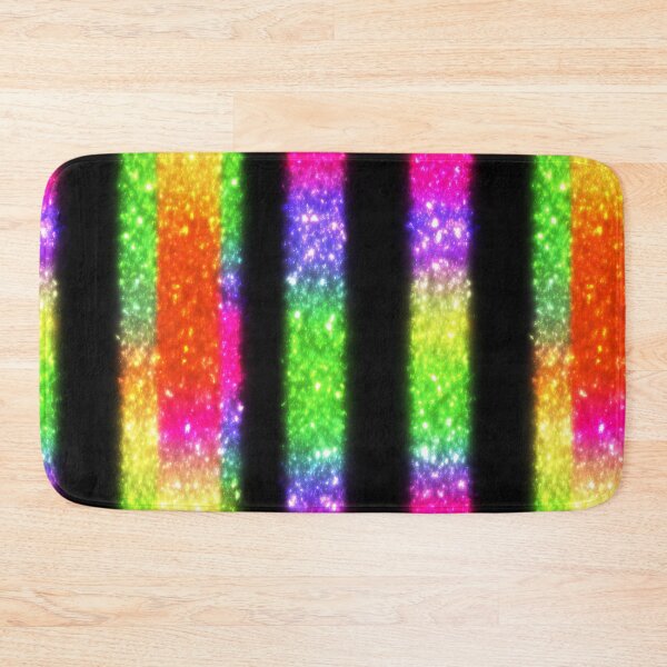 Item preview, Neon Rainbow Glitter Stripe Pattern designed and sold by bubblegoth.