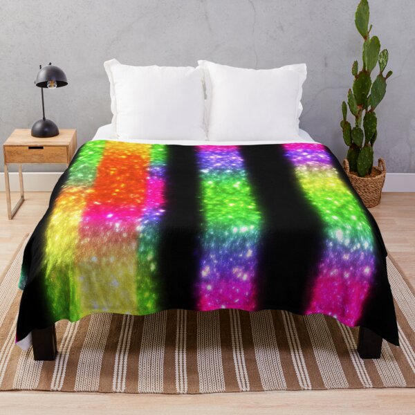 Item preview, Neon Rainbow Glitter Stripe Pattern designed and sold by bubblegoth.