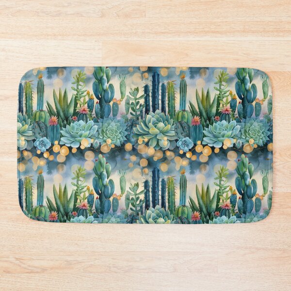 Item preview, Watercolor Cacti and Succulents with Bokeh Lights designed and sold by NTGUILTY.