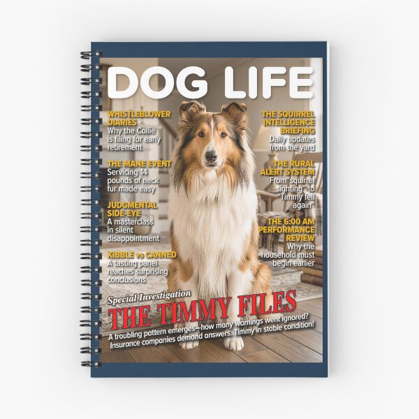 Item preview, DOG LIFE Magazine: The Timmy Files Collie Investigative Parody designed and sold by FrancophileFun.