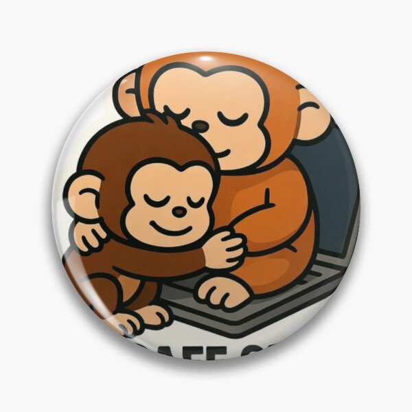 Item preview, Punch-kun Monkey Hugging Orange Doll - Remote Work Comfort & Emotional Support Sticker designed and sold by ZYNORAworld.