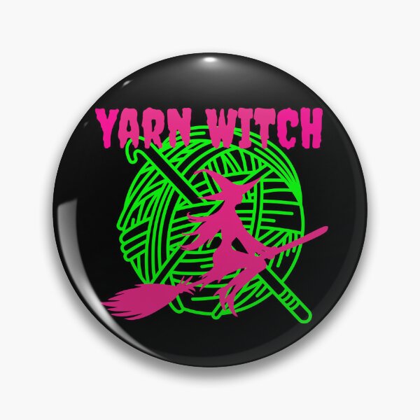 Item preview, Yarn Witch Flying – Neon Witch Knitting Design designed and sold by ArtyWares.