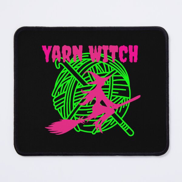 Item preview, Yarn Witch Flying – Neon Witch Knitting Design designed and sold by ArtyWares.