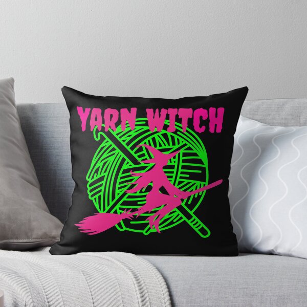 Item preview, Yarn Witch Flying – Neon Witch Knitting Design designed and sold by ArtyWares.
