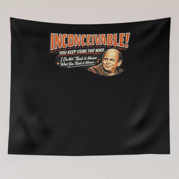 Item preview, Inconceivable Quote – Princess Bride Vintage Illustration designed and sold by TheArtOfCar.