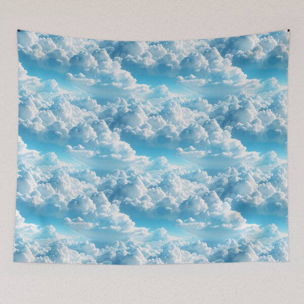 Item preview, Dreamy Fluffy White Clouds Blue Sky Pattern designed and sold by NTGUILTY.