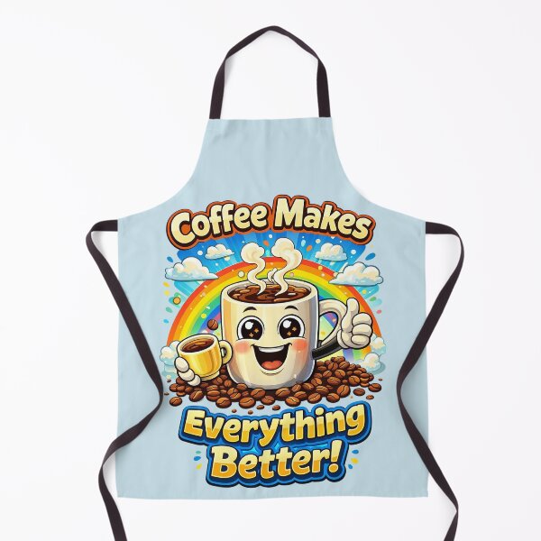 Item preview, Happy coffee motiv with rainbow, kawaii style designed and sold by Adrikul.