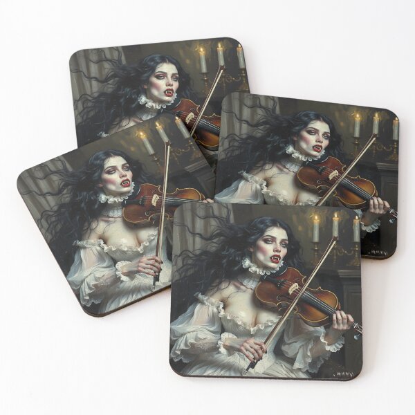 Item preview, Beautiful vampire playing violin. designed and sold by Velvet Smoke Images.