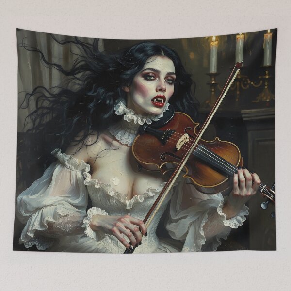 Item preview, Beautiful vampire playing violin. designed and sold by Velvet Smoke Images.