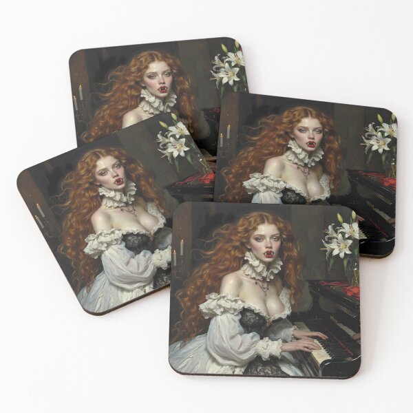 Item preview, Stunning vampire playing piano designed and sold by Velvet Smoke Images.
