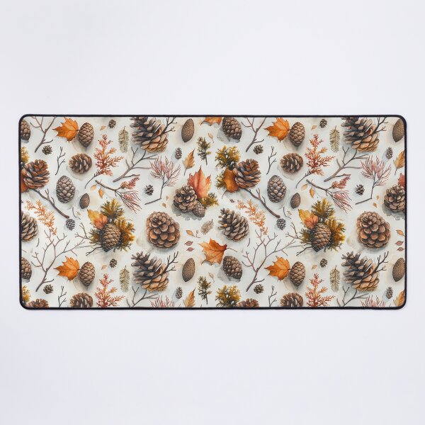 Item preview, Watercolor Autumn Forest Pinecones and Foliage designed and sold by NTGUILTY.