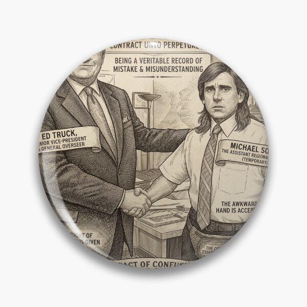 Item preview, The Office Chronicles - Michael Scott and Ed Truck Vintage Engraving designed and sold by ern vintage store.