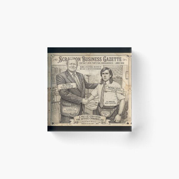 Item preview, The Office Chronicles - Michael Scott and Ed Truck Vintage Engraving designed and sold by ern vintage store.