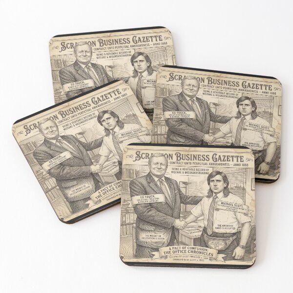 Item preview, The Office Chronicles - Michael Scott and Ed Truck Vintage Engraving designed and sold by ern vintage store.