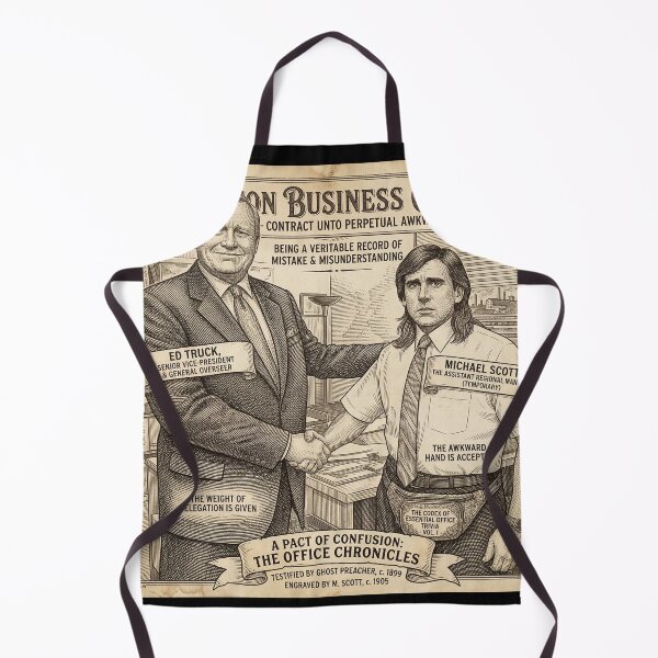 Item preview, The Office Chronicles - Michael Scott and Ed Truck Vintage Engraving designed and sold by ern vintage store.