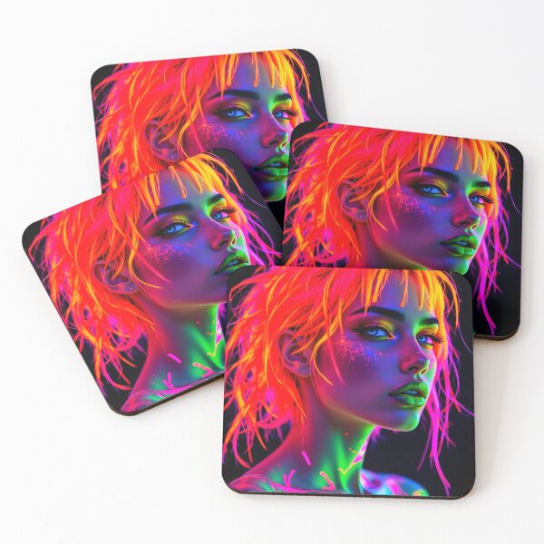 Item preview, Neon Luminous Cyberpunk Portrait designed and sold by NightSky1212.