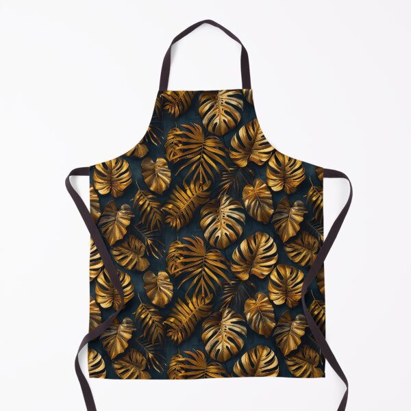 Item preview, Luxury Gold Tropical Leaves on Matte Black designed and sold by NTGUILTY.