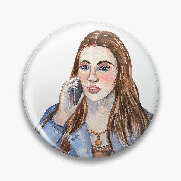 Item preview, Woman on a Phone Watercolor Painting designed and sold by Flowersforbear.