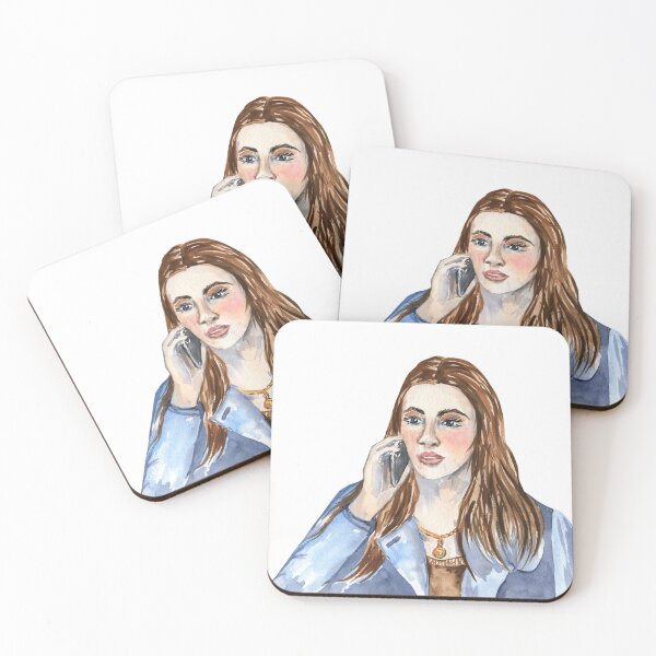 Item preview, Woman on a Phone Watercolor Painting designed and sold by Flowersforbear.