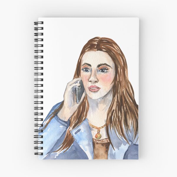 Item preview, Woman on a Phone Watercolor Painting designed and sold by Flowersforbear.