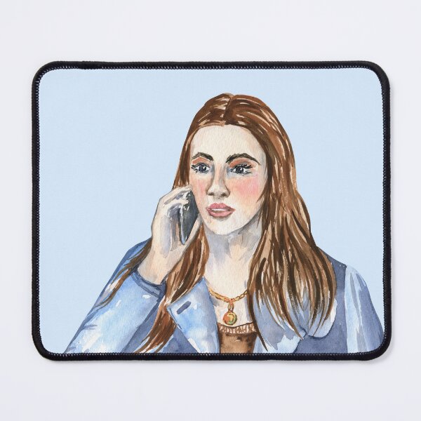 Item preview, Woman on a Phone Watercolor Painting designed and sold by Flowersforbear.