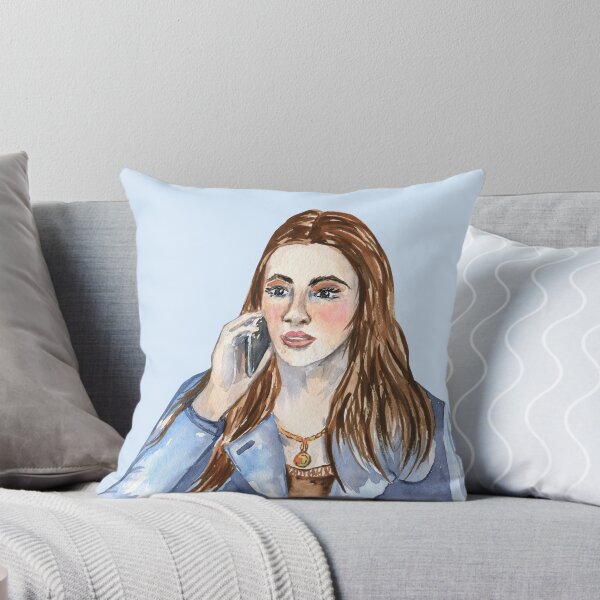 Item preview, Woman on a Phone Watercolor Painting designed and sold by Flowersforbear.