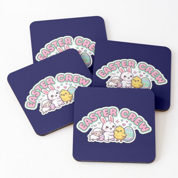Item preview, Cute Easter Crew Kawaii Bunny Chick and Lamb designed and sold by PixelAlchemyHQ.