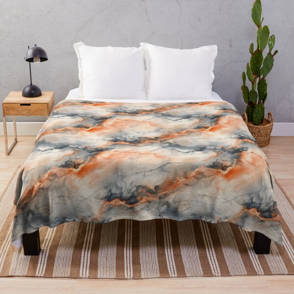 Item preview, Warm Terracotta and Charcoal Watercolor Marble designed and sold by NTGUILTY.