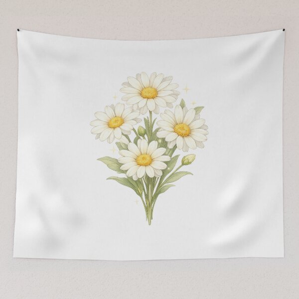 Item preview, White Daisy Celestial Botanical Sticker designed and sold by jgvisualarts.