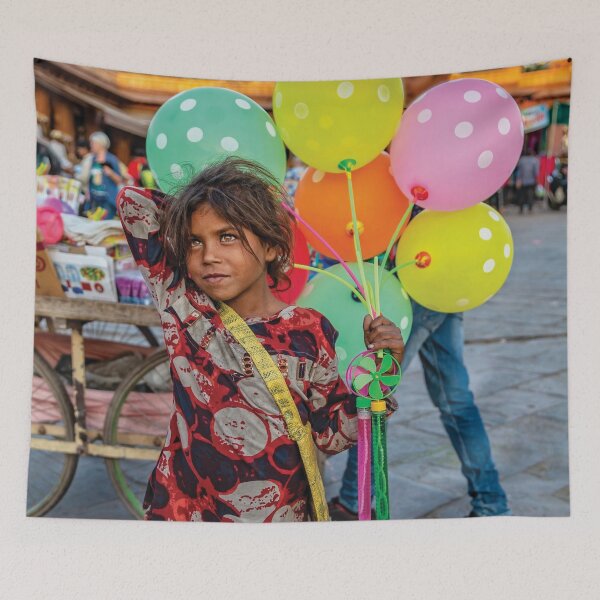 Item preview, Little Girl In Indian Market designed and sold by Kay Brewer.