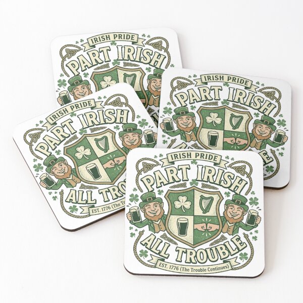 Item preview, Part Irish All Trouble - Funny Vintage St. Patrick's Day Badge designed and sold by Wear Sculpt.
