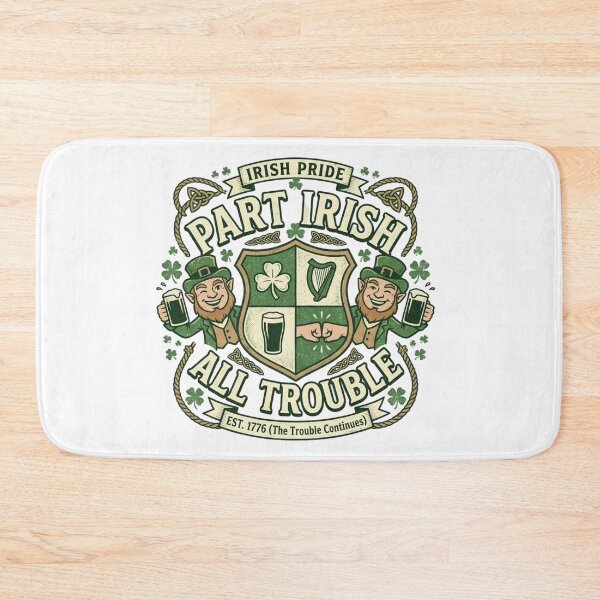 Item preview, Part Irish All Trouble - Funny Vintage St. Patrick's Day Badge designed and sold by Wear Sculpt.