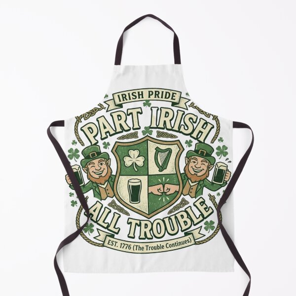 Item preview, Part Irish All Trouble - Funny Vintage St. Patrick's Day Badge designed and sold by Wear Sculpt.