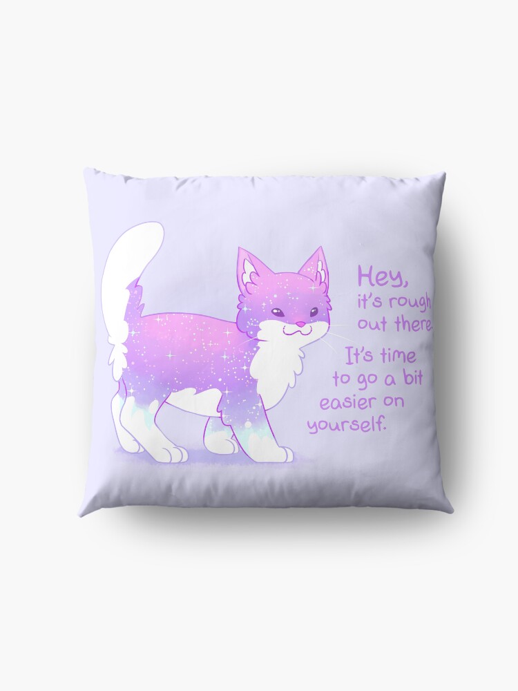 Alternate view of "It's Rough Out There" Sparkle Kitten Floor Pillow