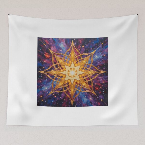 Item preview, Sacred Geometry Wall Art – Golden Flower of Life Poster – Spiritual Meditation Decor designed and sold by Vajid Designs .