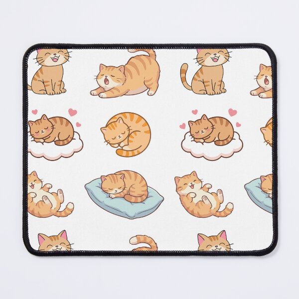 Item preview, 6 Cute Ginger Cats Illustration Cat Lover Design designed and sold by PakoArtStudio.