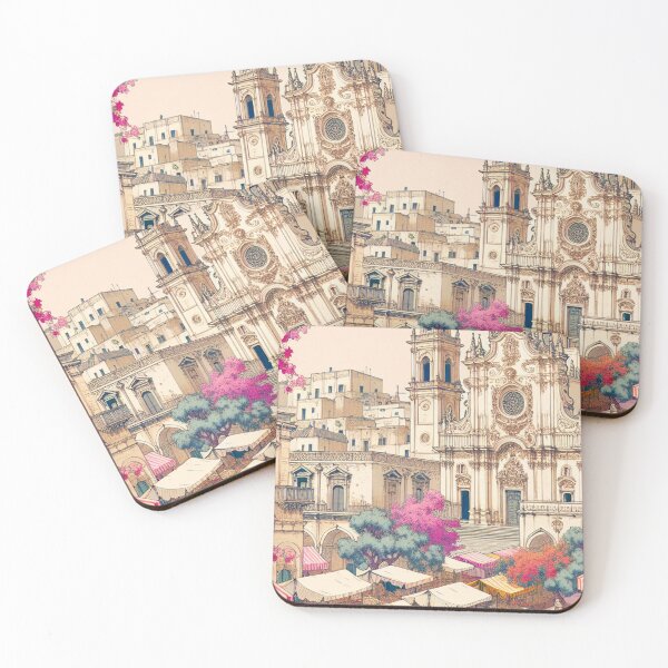 Item preview, Lecce Italy Ukiyo-e Art | Vintage Japanese Woodblock Style designed and sold by Vandy Fullam.