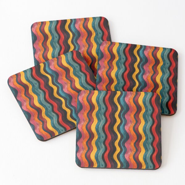Item preview, Bold Abstract Wavy Stripes Hand-Painted Pattern designed and sold by NTGUILTY.