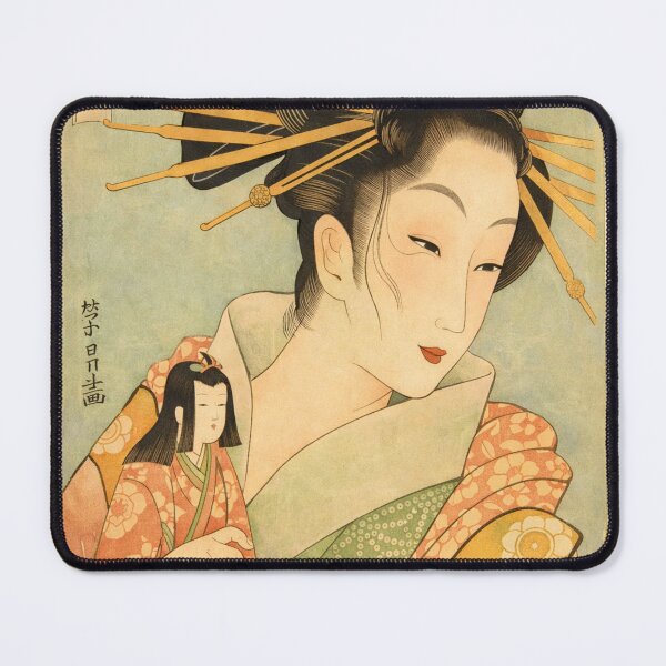 Item preview, Geisha Ukiyo-e Art Nouveau Portrait Illustration for Japanese Art Lovers designed and sold by RickE.
