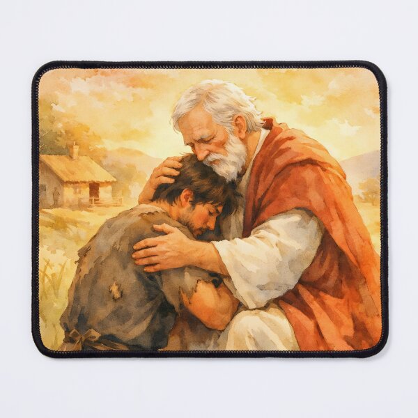 Item preview, Prodigal Son Returns – Christian Watercolor Bible , Father Embracing Lost Son, Biblical Wall Art, Luke 15 Parable designed and sold by stylishdzign.