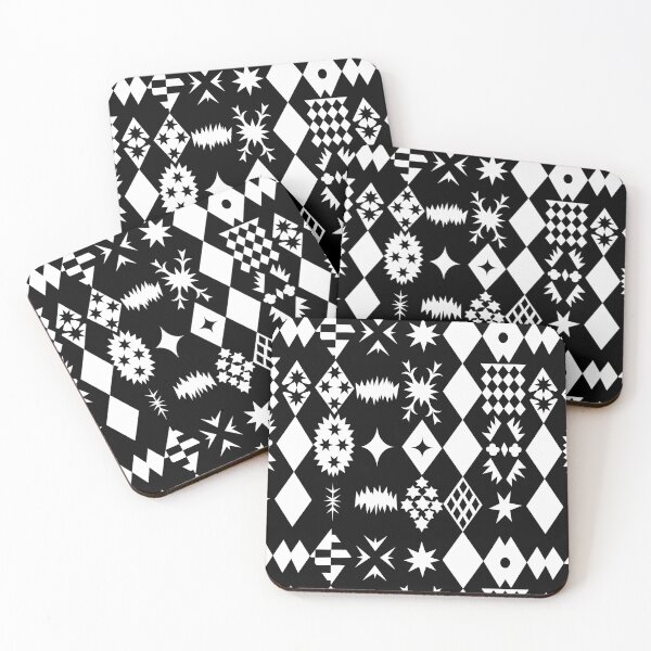 Item preview, Black White Harlequin Diamond Pattern designed and sold by bubblegoth.