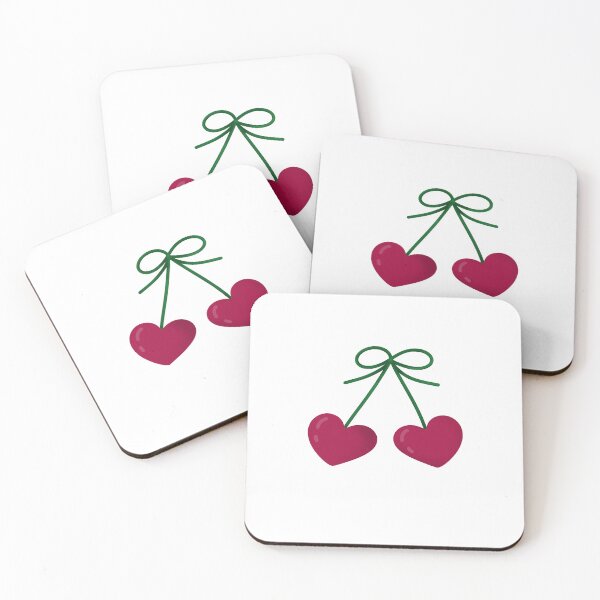 Item preview, Cherry Hearts, pink gingham repeating pattern designed and sold by Thistle Owl Studio.