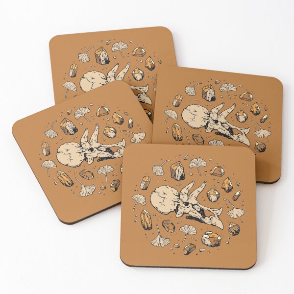 Item preview, Triceratops Rocks! | Citrine Quartz | Dinosaur Skull Fossil Art designed and sold by OMEGAFAUNA.